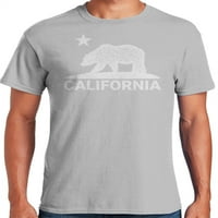 Графична Америка щат Калифорния мечка САЩ златен щат Мъжка графична тениска