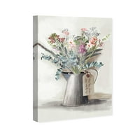 Цветя от моя съпруг флорални и ботанически стена арт принт бял 24х36