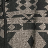 Оригинален Делукс Мъже половин цип Полар Пуловер печатни суитчър сива врана
