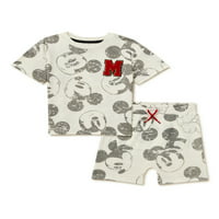 Дисни Мики Маус малки момчета тениска и шорти, комплект от 2 части, размери месеци-5т