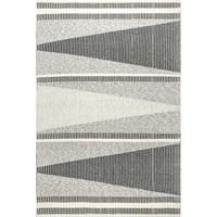 модерен геометричен Памучен килим, 8 '10', сив