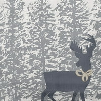 Просто Дейзи стомана цветни северни елени през гората зимни меки завъртени Полиестер декоративна възглавница