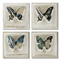 Ступел индустрии асиметрични пеперуда крило модели живопис галерия увити платно печат стена изкуство, набор