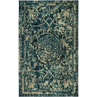 Дом Мохак призматична Евангелина синя традиционна декоративна ориенталска прецизна Печатна площ килим, 10