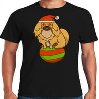Графика Америка празнична Коледна ваканция кучета животински Мъжка графична тениска колекция