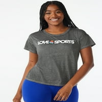 Любов и спорт дамска тениска с лого на Джърси