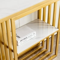 Аукфа 47.2 модерна конзолна маса тесен диван маса за антре хол коридор, злато