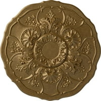 Екена мелница 1 2 од 1 2 П Корнелия таван медальон, ръчно рисуван бледо злато