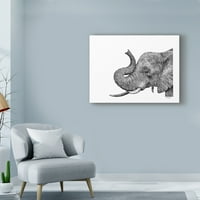 Търговска марка изобразително изкуство' слонова линия изкуство ' платно изкуство от нека изкуството Ви се
