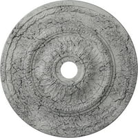 1 2 од 5 8 ИД 5 8 п слънчоглед таван медальон, ръчно рисуван ултра чисто бял пращене
