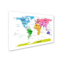 Изобразително изкуство карта на света за деца изкуство от Майкъл Томпсет