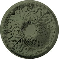 5 8 од 1 8 п Лесли таван медальон, ръчно рисуван Атински зелено