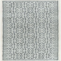 Традиционна зона килим Медальон сив вътрешен бегач лесен за почистване