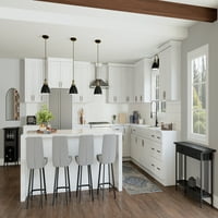 Дизайн къща Брукингс напълно сглобени шейкър стил стена кухненски шкаф 15х36х12, бял
